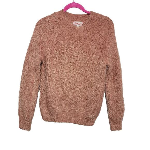 Pink Rose Eyelash Sweater - Picture 1 of 9